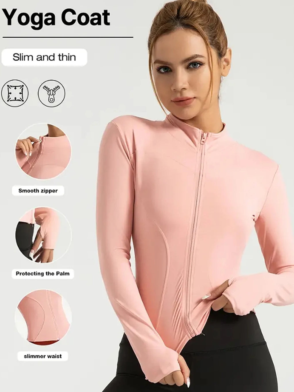 Stand-Collar Workout Jacket