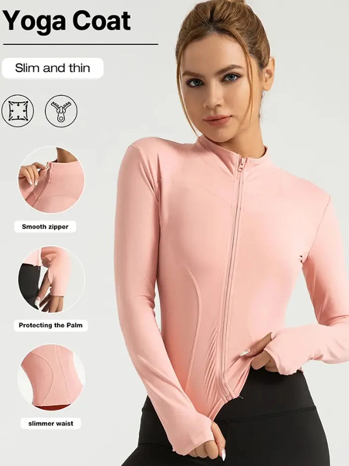 Stand-Collar Workout Jacket