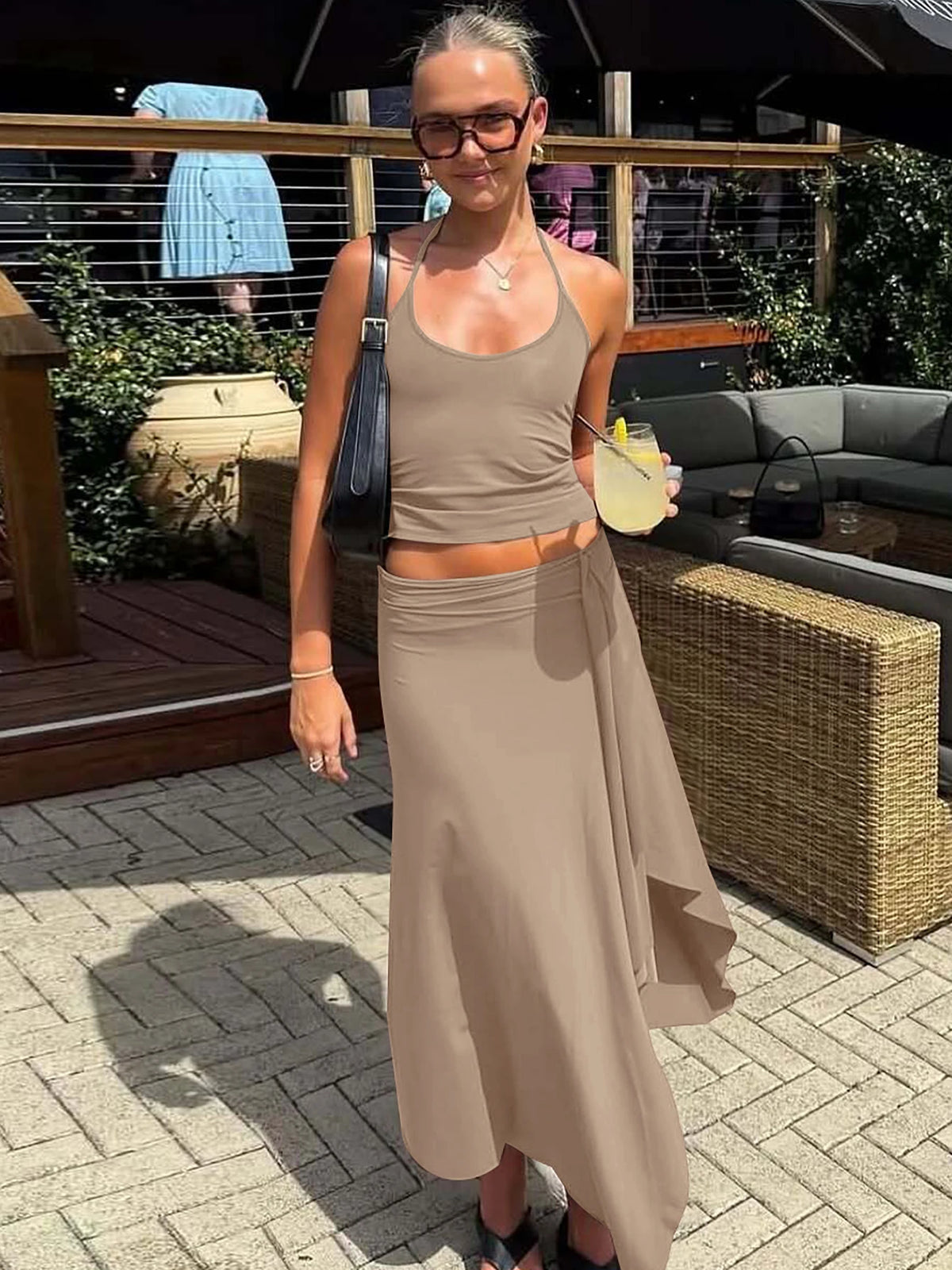 Halter Top And Skirt Co-ord