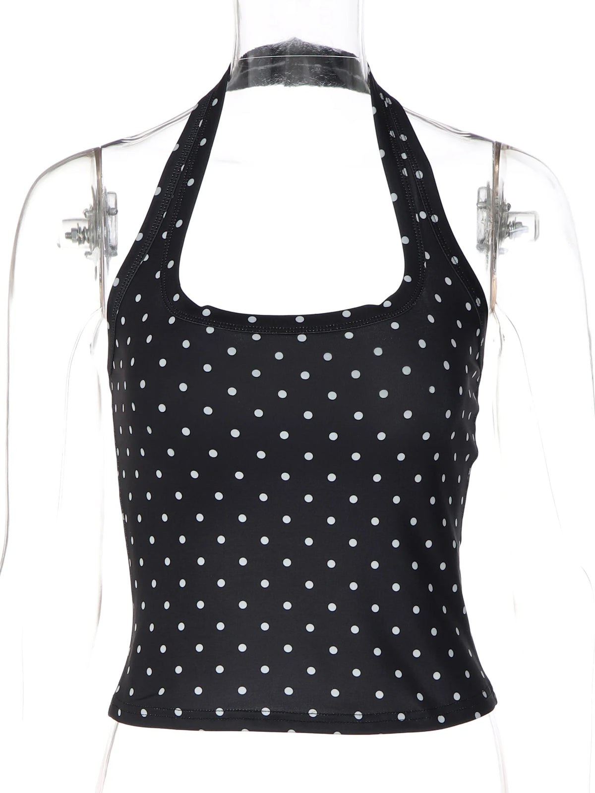 Polka Dot Halter Crop Top