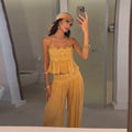 Ruffled Crop Top Co-ord