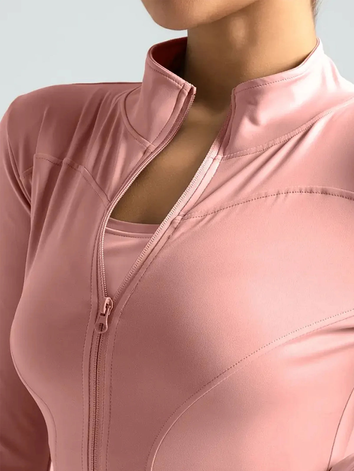 Stand-Collar Workout Jacket