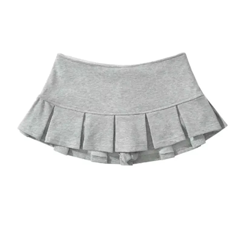 Low-Rise Pleated Mini Skirt