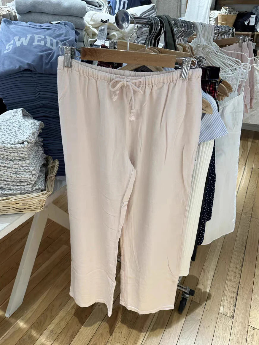 Drawstring Straight-Leg Joggers