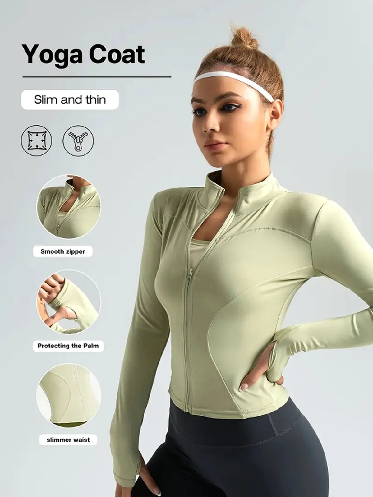 Stand-Collar Workout Jacket
