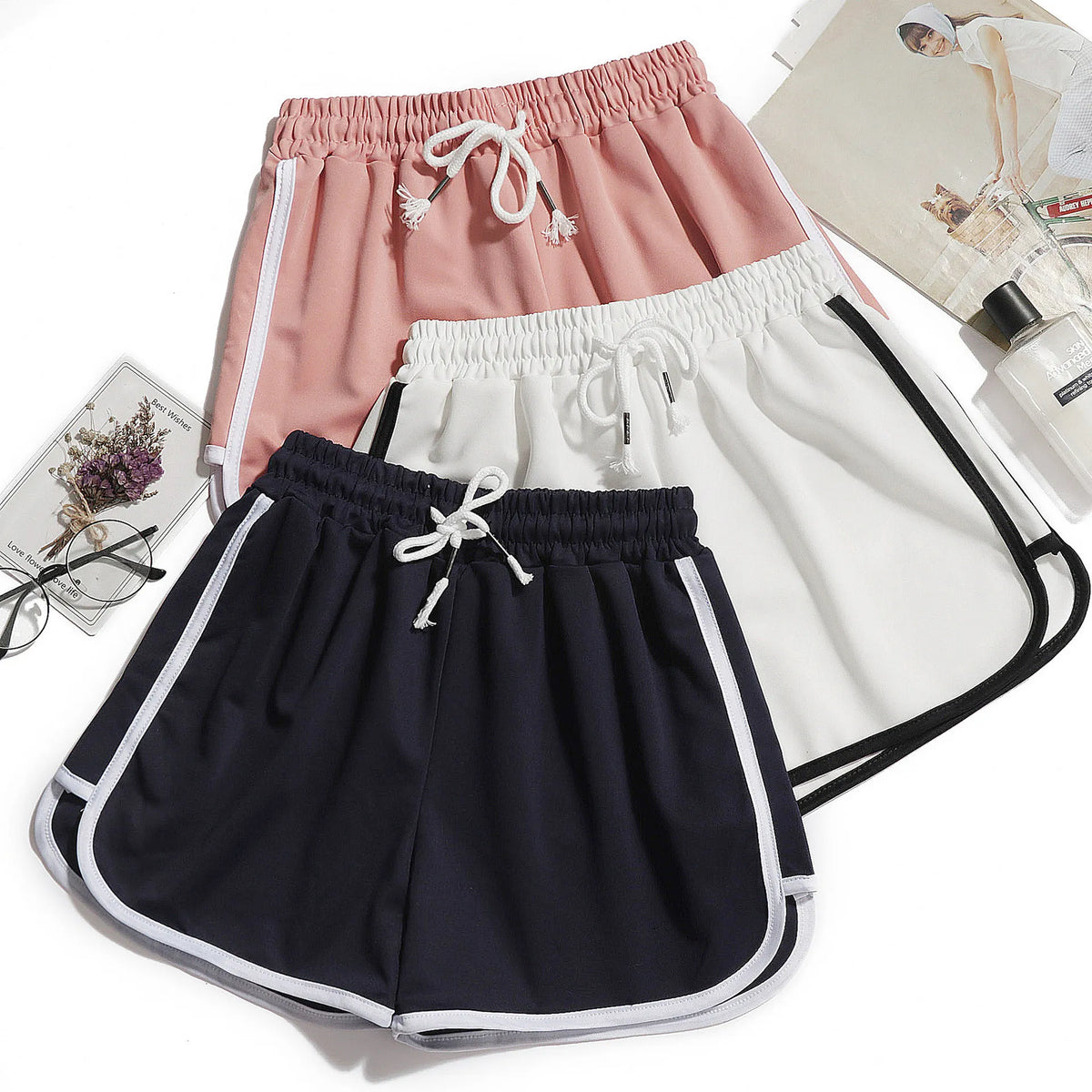 Wide-Leg Casual Shorts