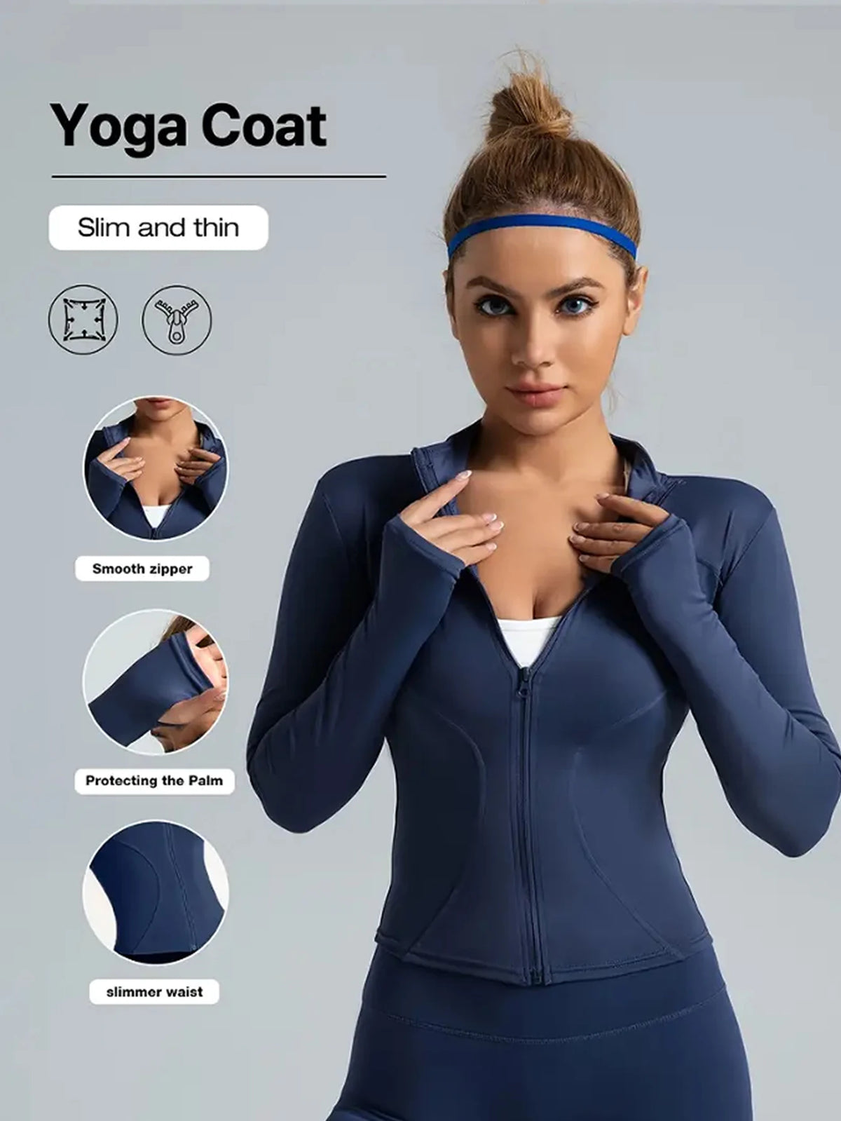 Stand-Collar Workout Jacket