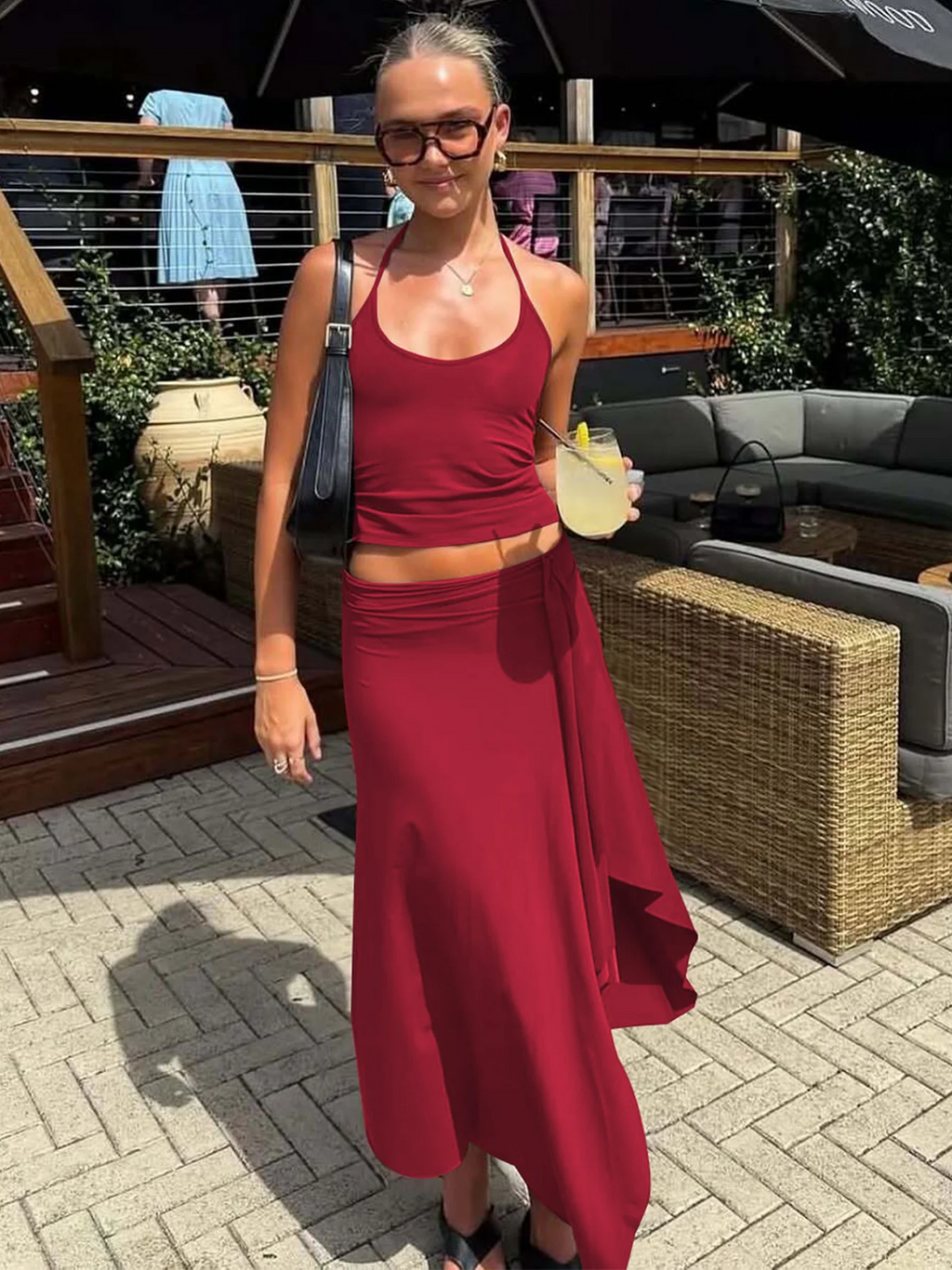 Halter Top And Skirt Co-ord