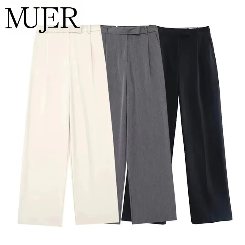 High-Rise Wide-Leg Trousers