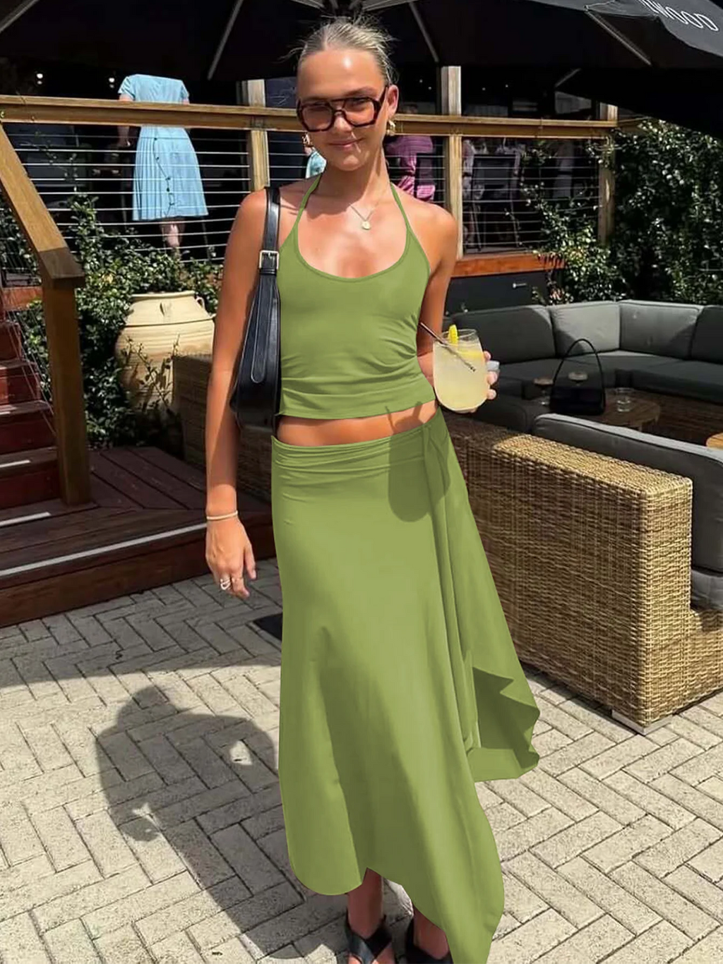 Halter Top And Skirt Co-ord