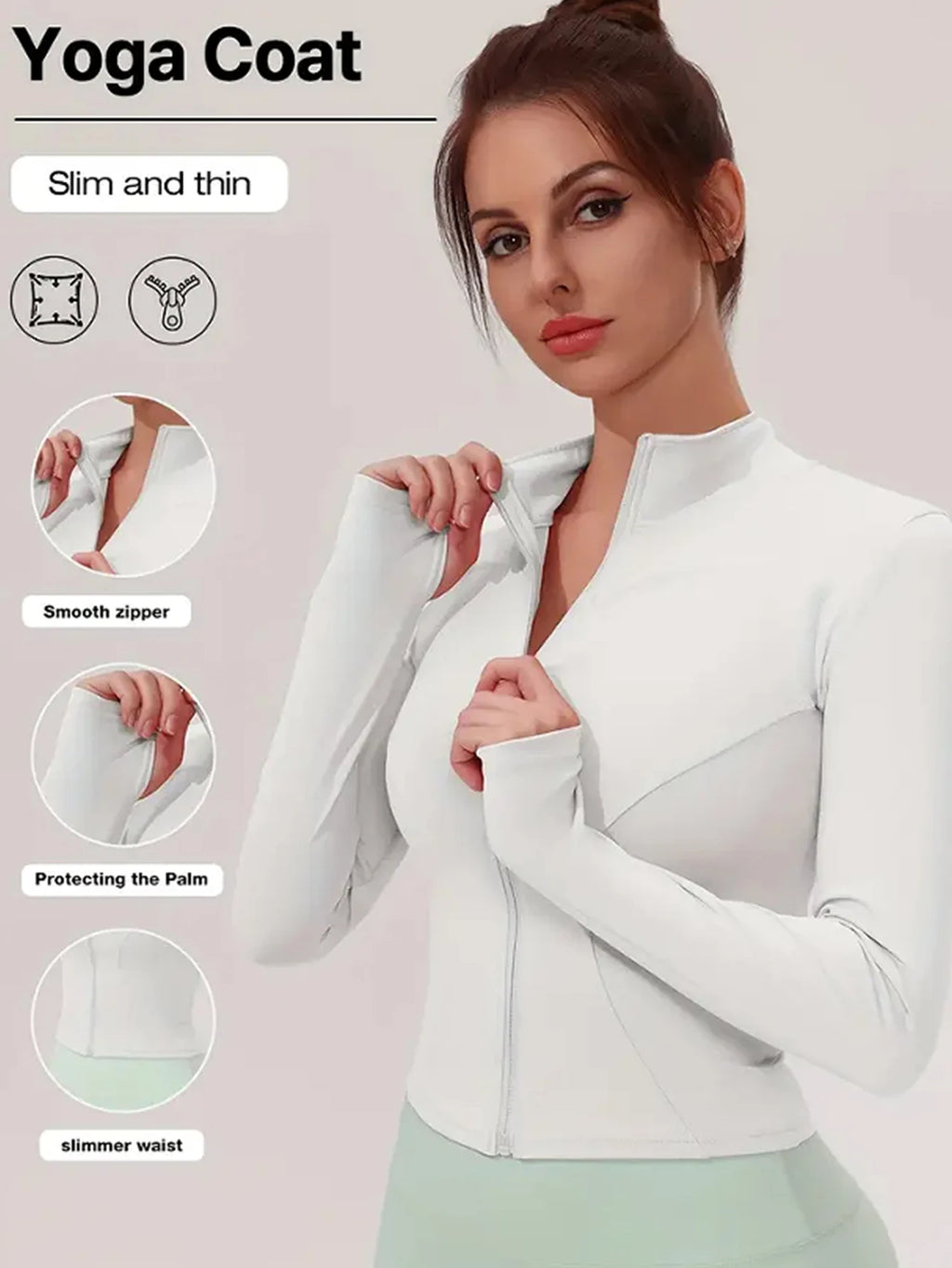 Stand-Collar Workout Jacket