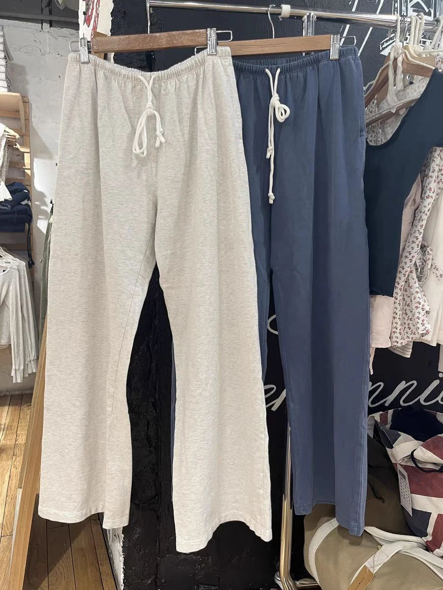 Drawstring Straight-Leg Joggers