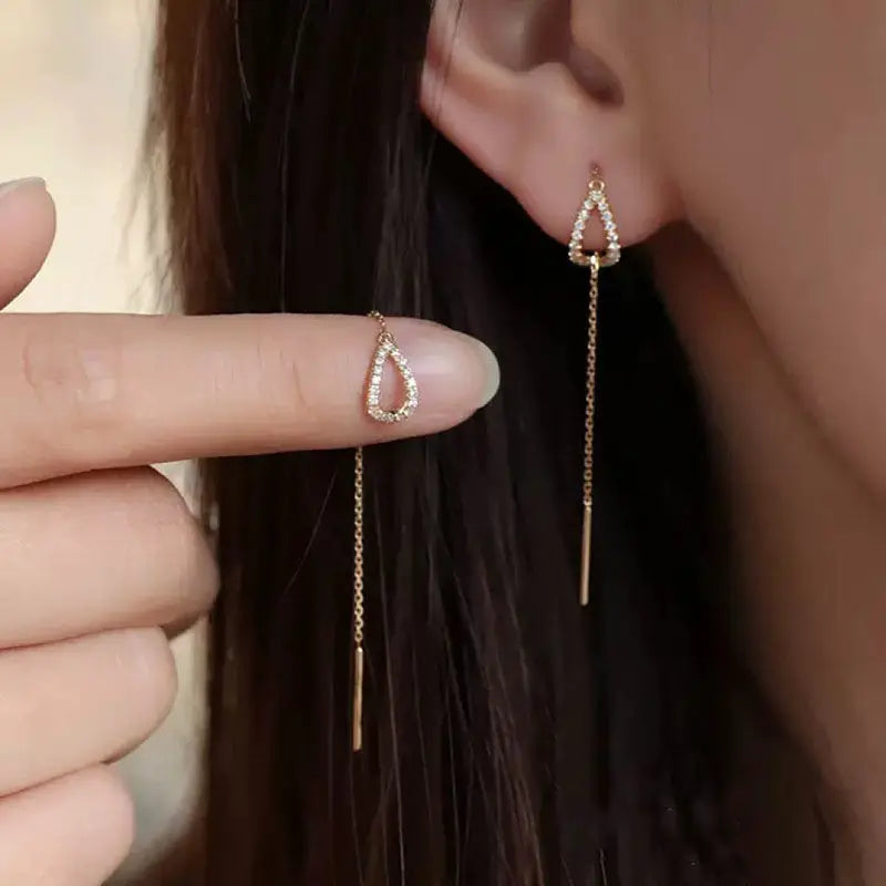 Nature Motif Drop Earrings