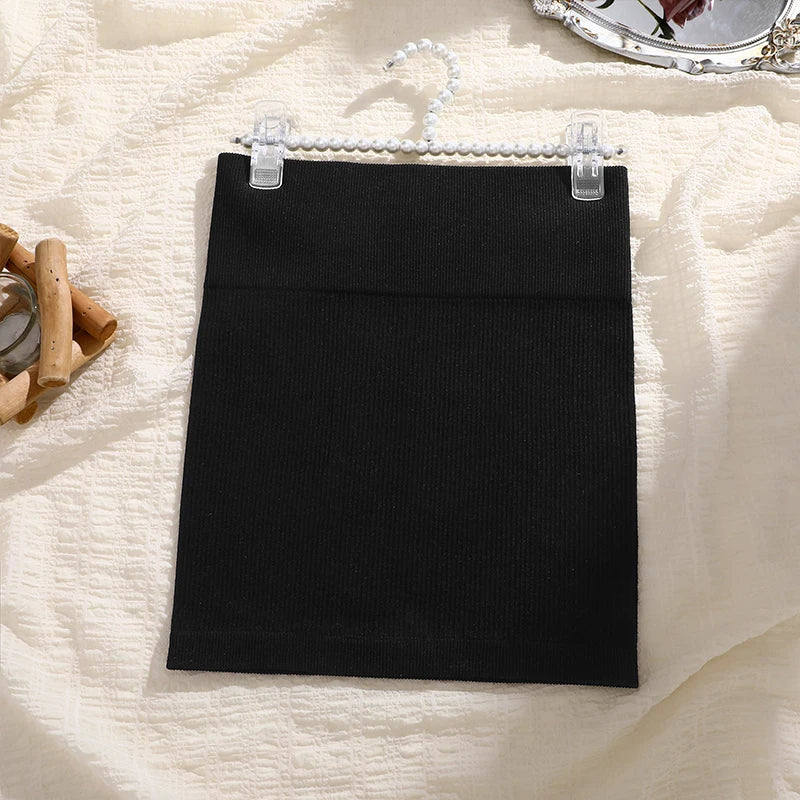 High-Waisted Knitted Mini Skirt
