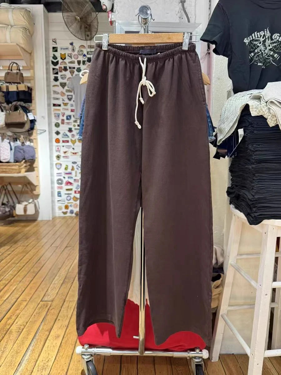 Drawstring Straight-Leg Joggers