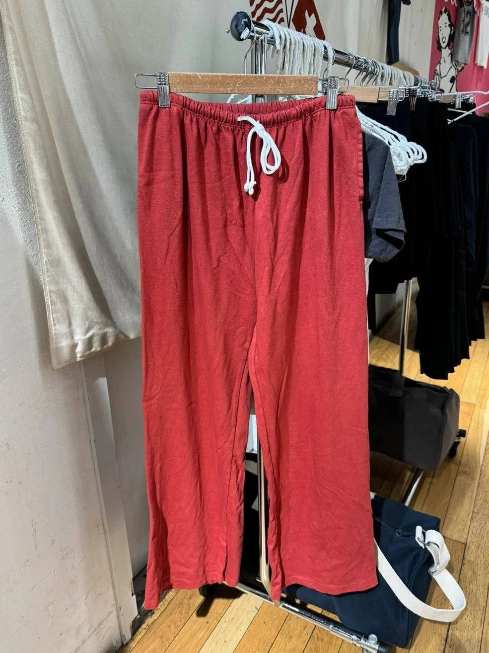 Drawstring Straight-Leg Joggers