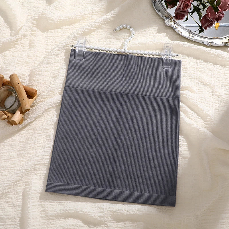 High-Waisted Knitted Mini Skirt