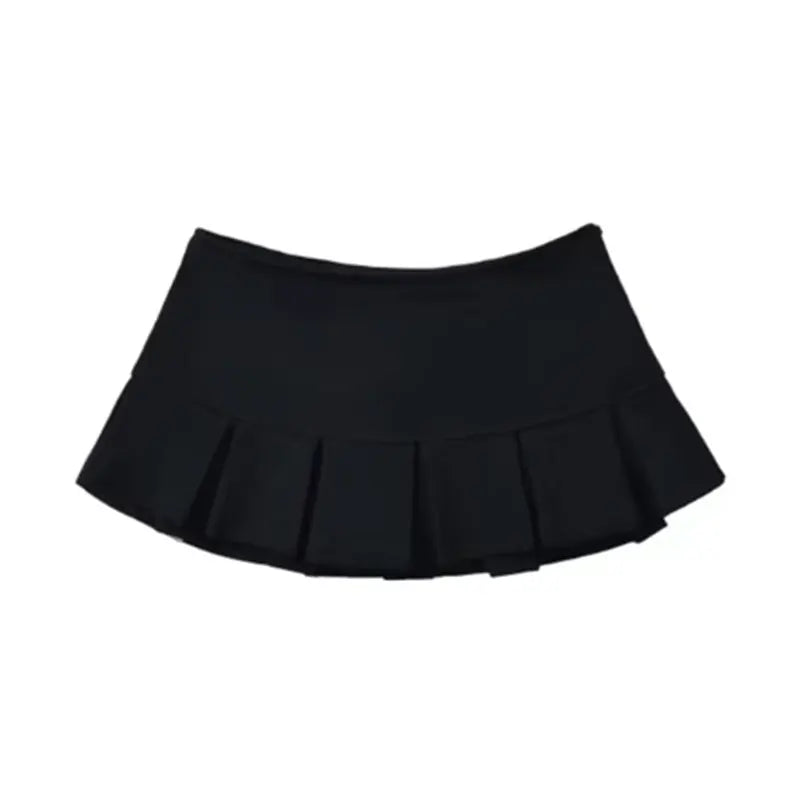 Low-Rise Pleated Mini Skirt