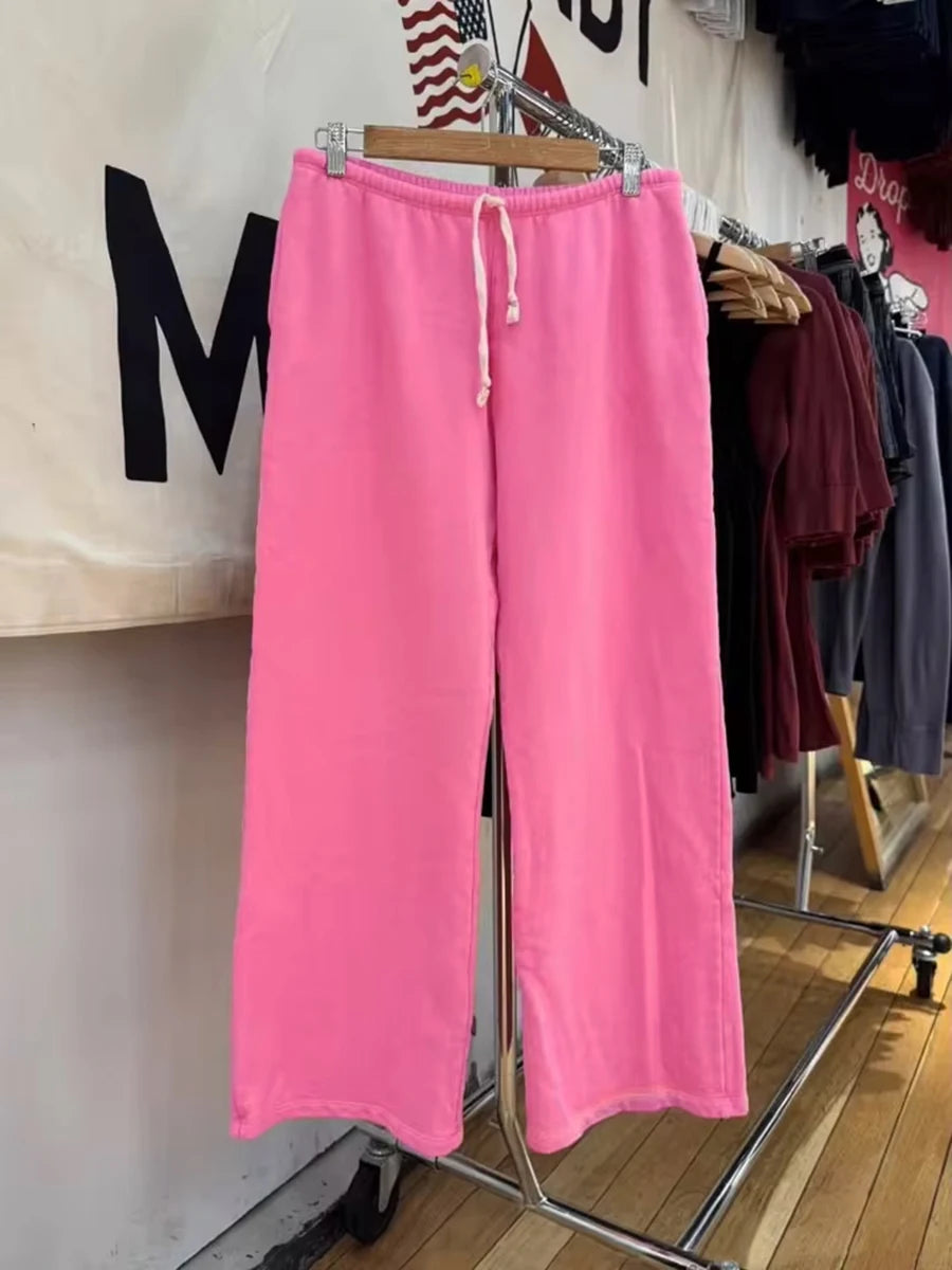 Drawstring Straight-Leg Joggers
