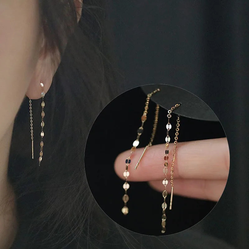 Nature Motif Drop Earrings