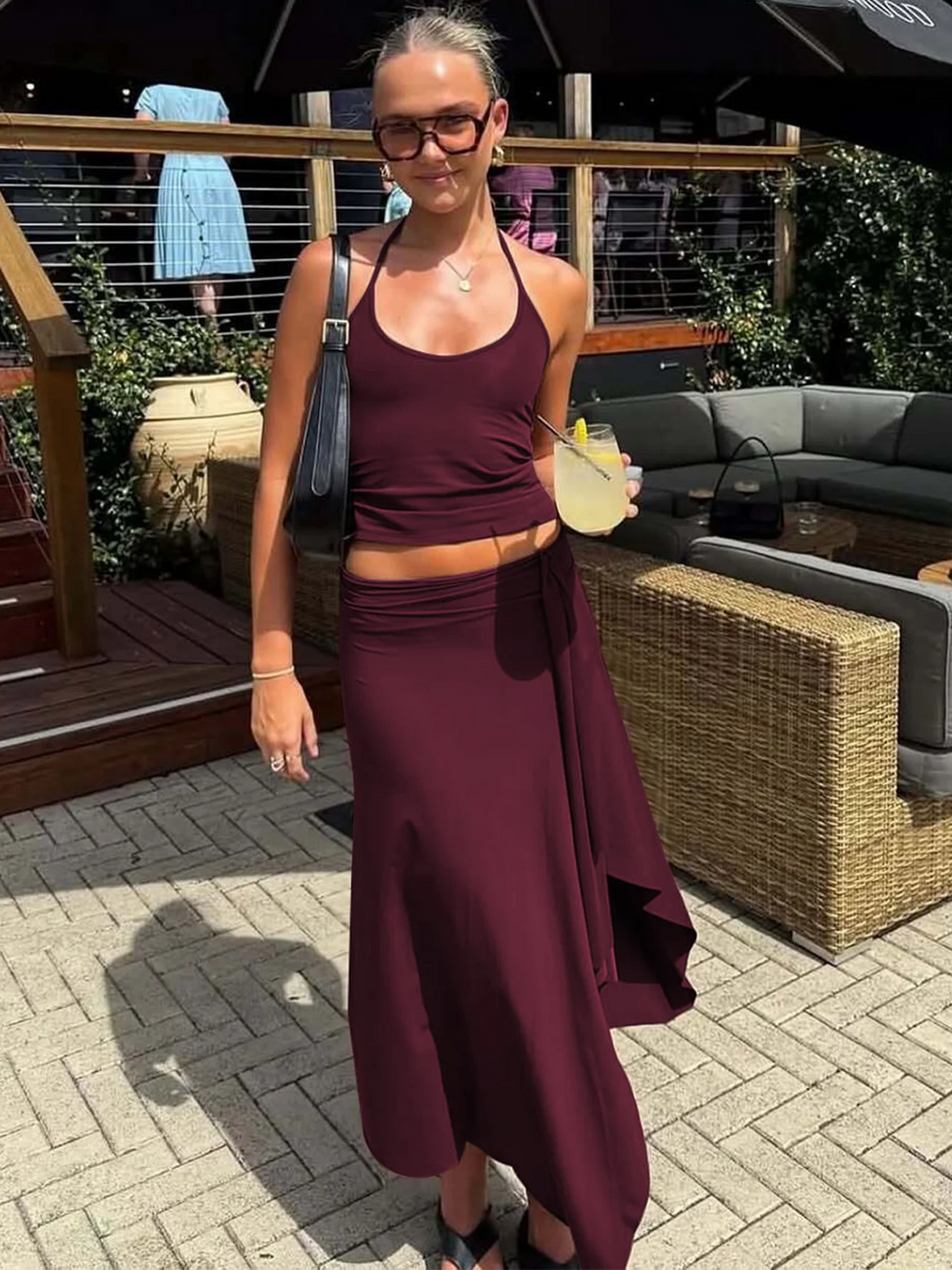 Halter Top And Skirt Co-ord