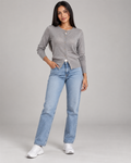 Round-Neck Button Cardigan