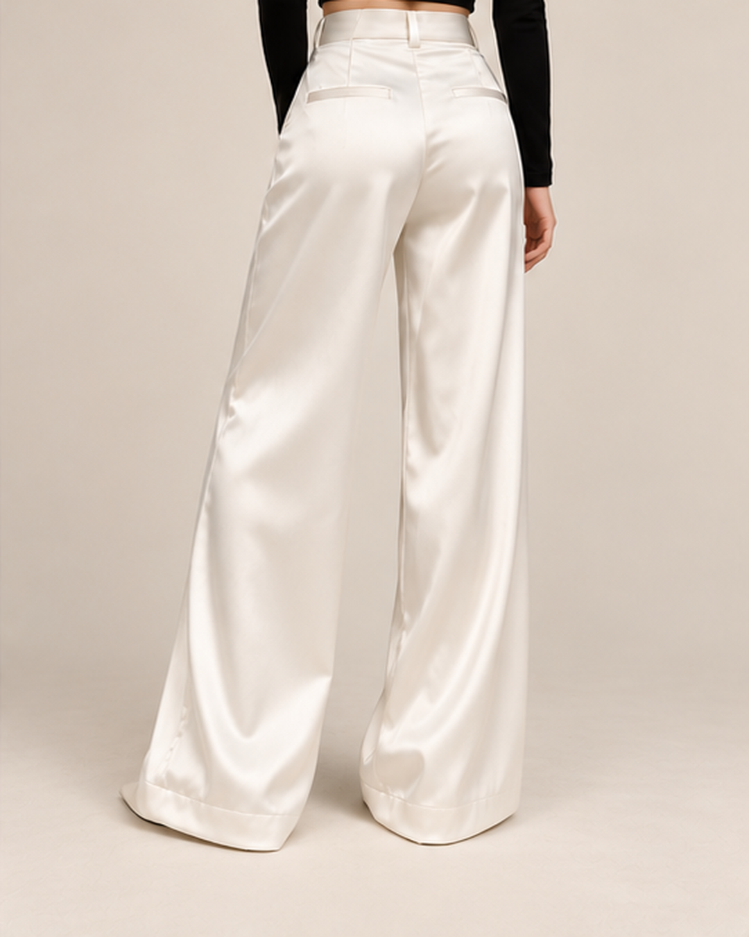 Ivory trousers back