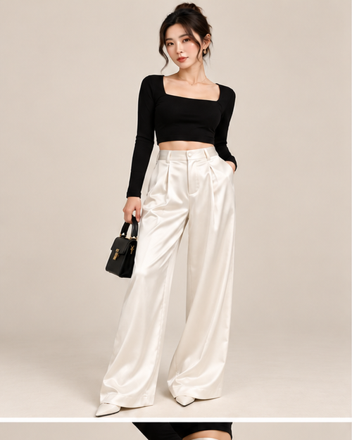 Ivory trousers front